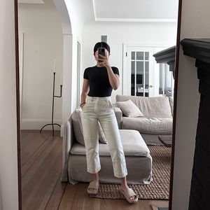 Everlane beige cropped pants